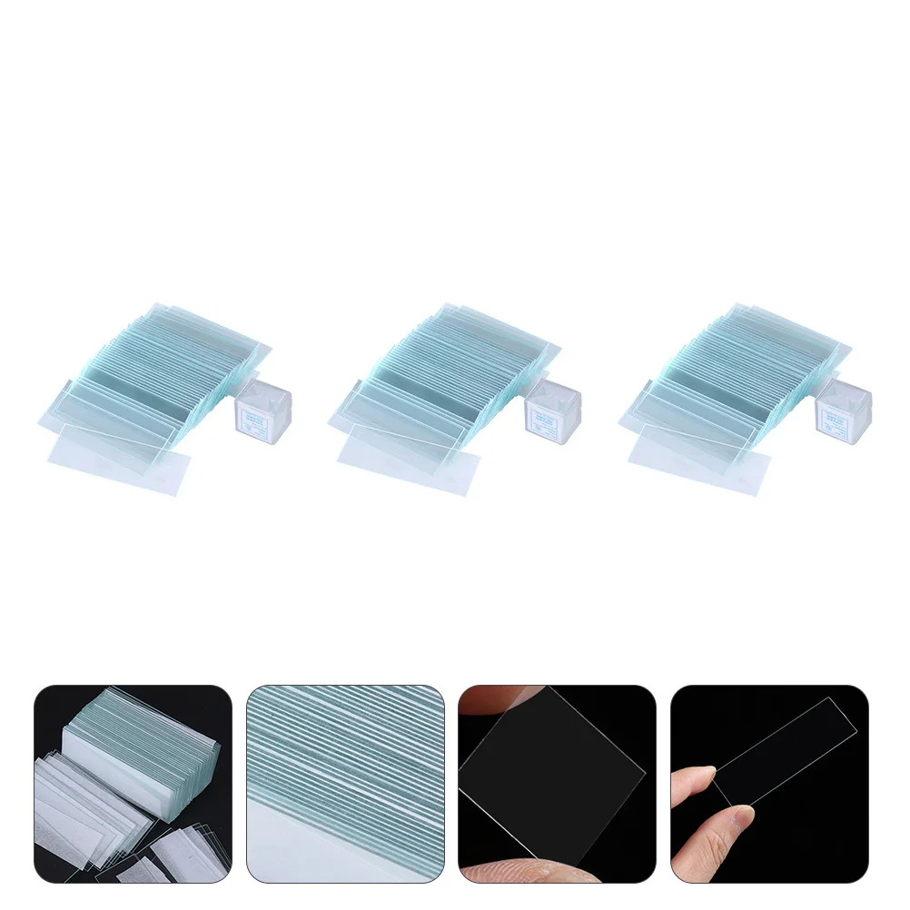 

450Pcs Microscope Slides Kit Blank Optical Glass Pre-Cleaned Coverslips No Edges Safe Use for Students Labs Accessories