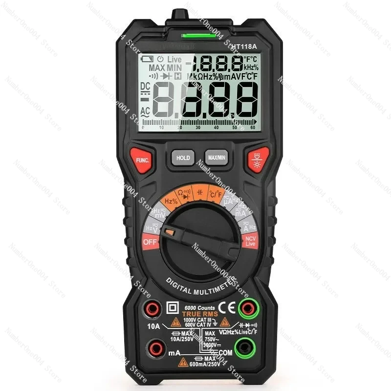 New  HT118A handheld dual-backlit high-precision automatic digital multimeter