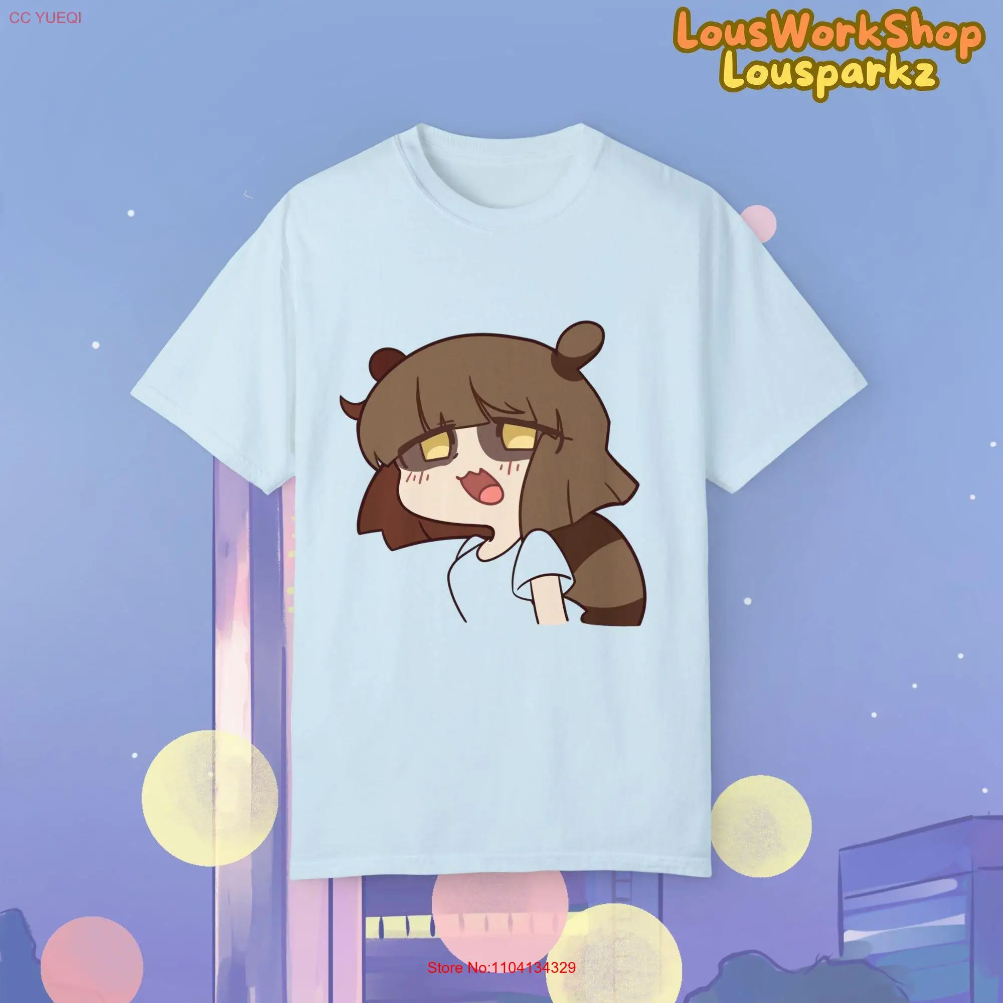 Cute Raccoon Character T shirt Maple long or short sleeves