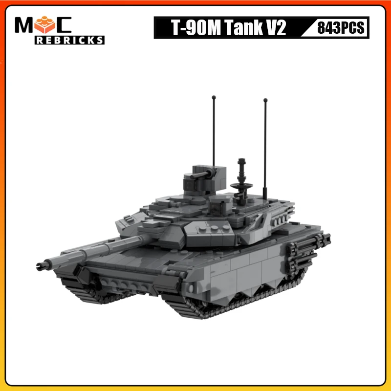 Armes militaires Armée T-90M Précieux Véhicule Blindé décennie s De Construction Assemblage Modèle Briques Jouets Voiture Objets De Collection pour Garçons