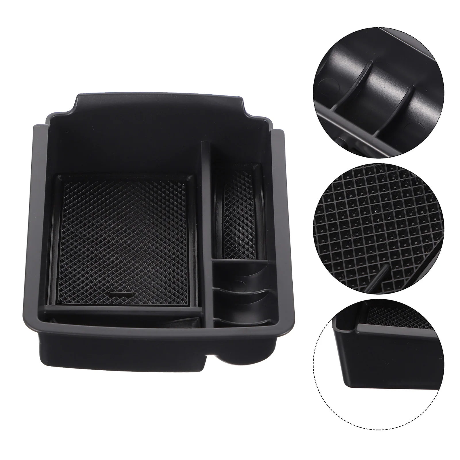 

Cars Storage Box Compartment Container Armrest Tray Organizer Black Center Console Man