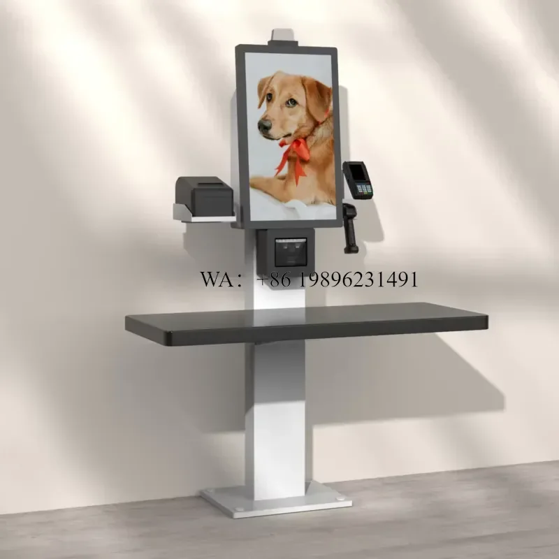 27 Inch Floor Standing AI Self-service Checkout (BUSIN Brand Stainless Steel Windows 11) for Grocery & Pet Stores