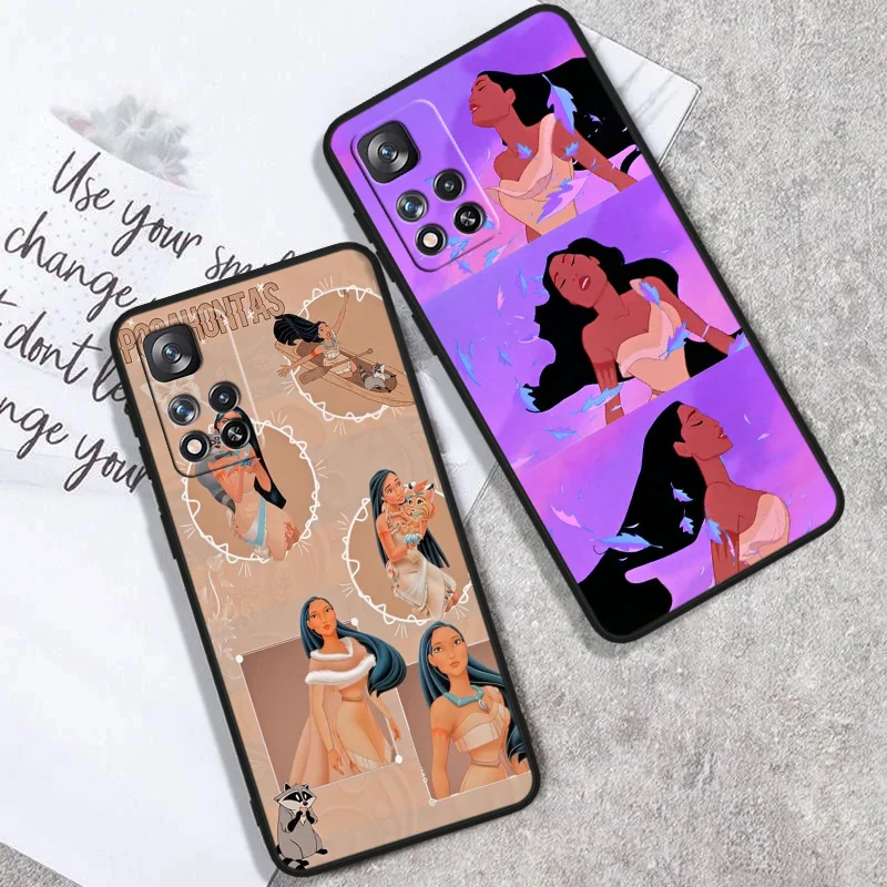 Pocahontas Black Phone Case For Xiaomi Redmi Note 13 12 11 10 9 Pro Plus S T Max E 4G 5G Funda Silicone Soft Cover Shell Capa