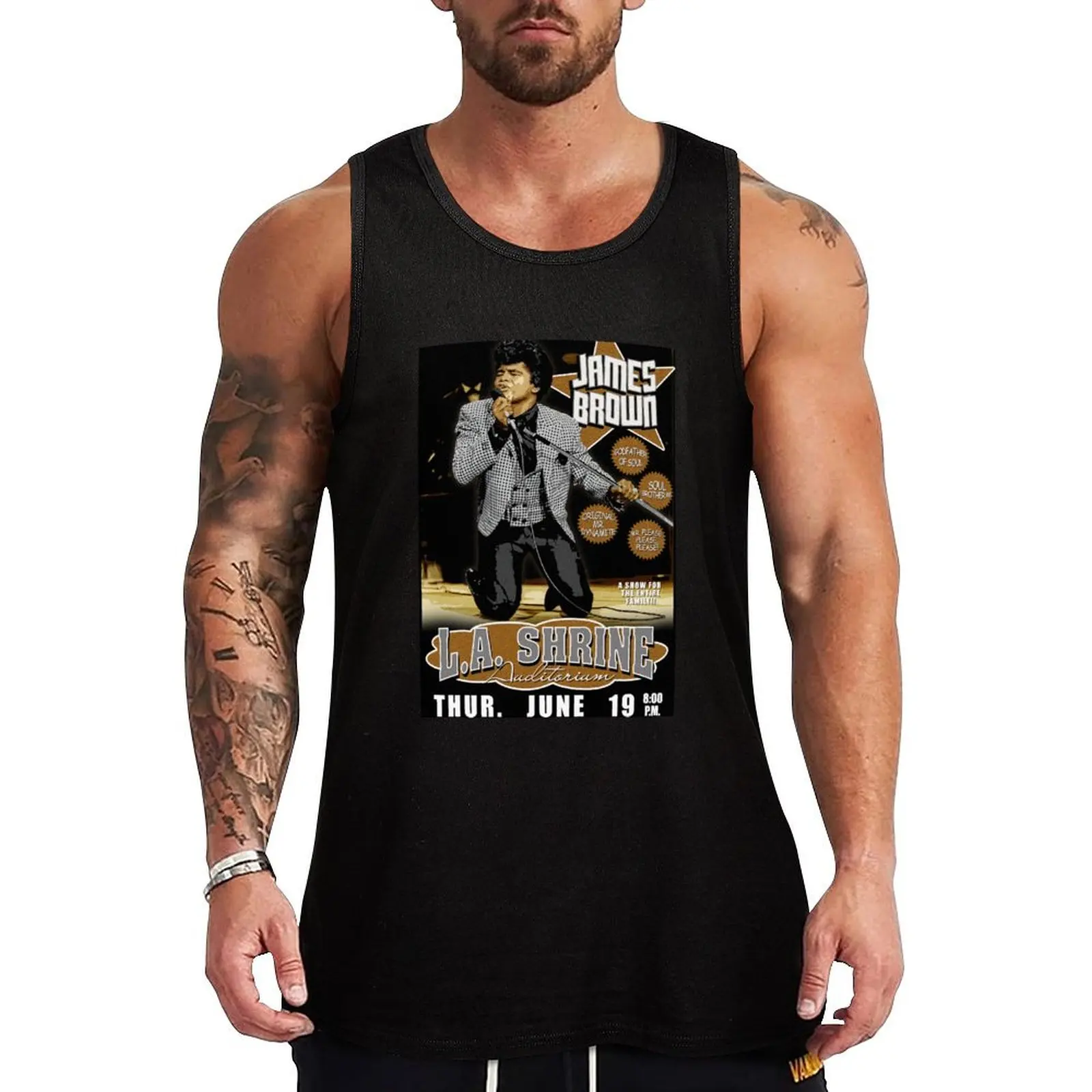 James Brown Poster D-8 Poster Tank Top vest men sexy clothes men
