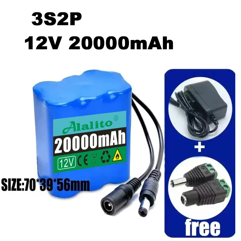 NEW 12V 3S3P 30000mah battery 18650 Li-ion 50Ah Rechargeable batteries with BMS Lithium Battery packs Protection Board +Charger