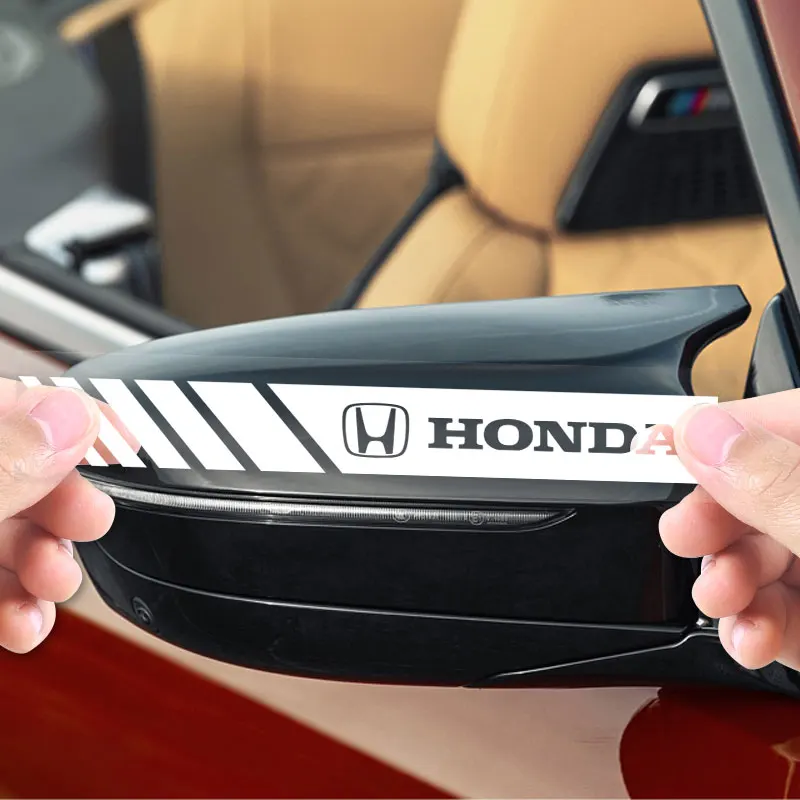 2 قطعة سيارة مرآة الرؤية الخلفية الجانب ملصق لاصق لامع ورائع جسم السيارة لهوندا Cb650r فورزا 125 سيفيك صالح سيتي كراي أكورد CB500