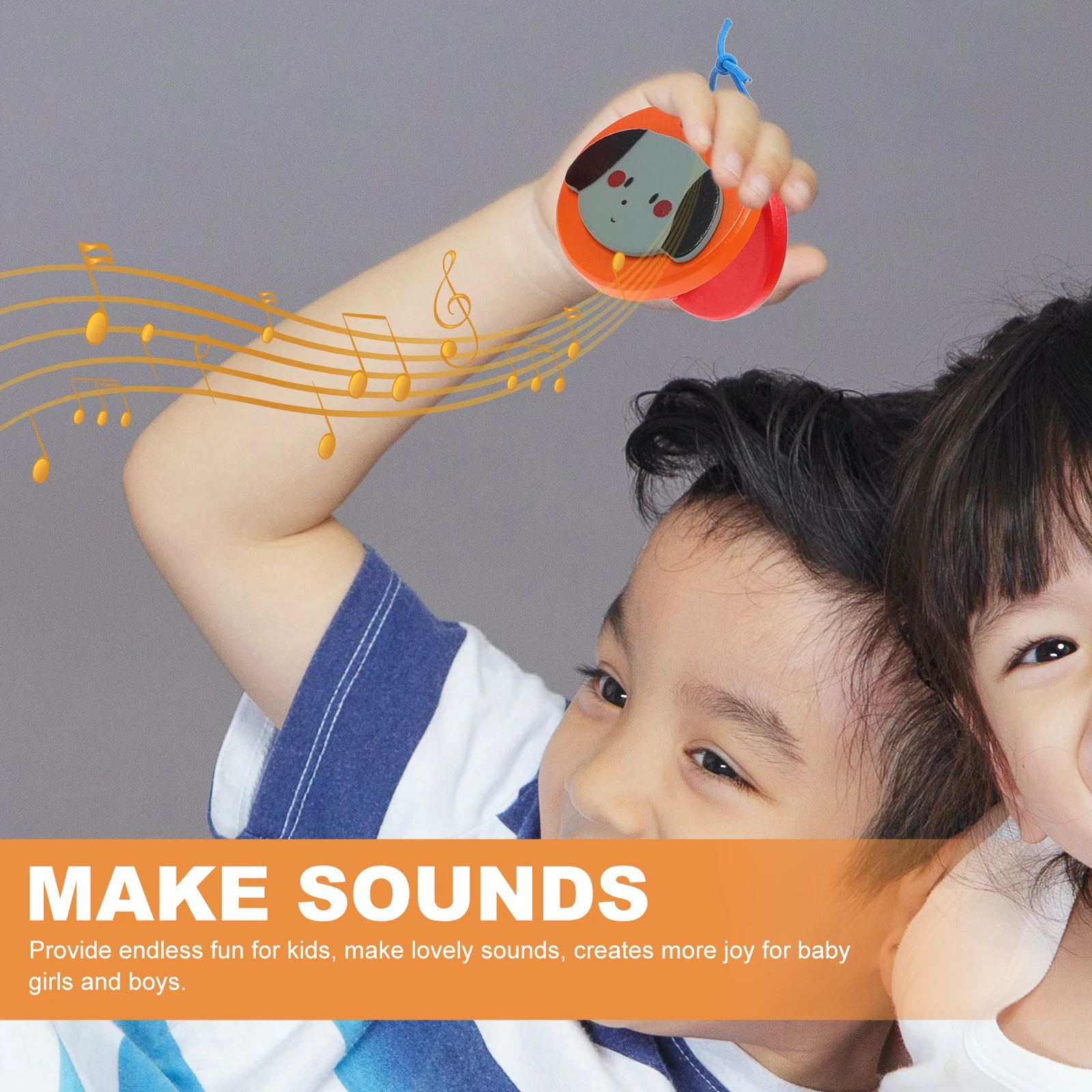 

7 Pcs Animal Castanets Kids Music Instruments Musical for Children Toddler Toy Children's Toys