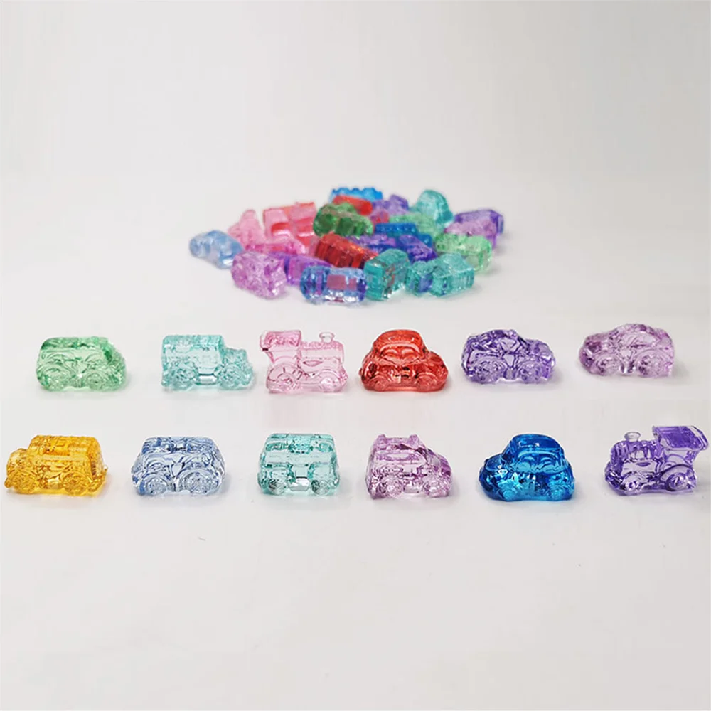 10/20/30 Pieces 26*17*13mm Acrylic Transparent Mini Car Shape Game Pieces For Board Games Accessories