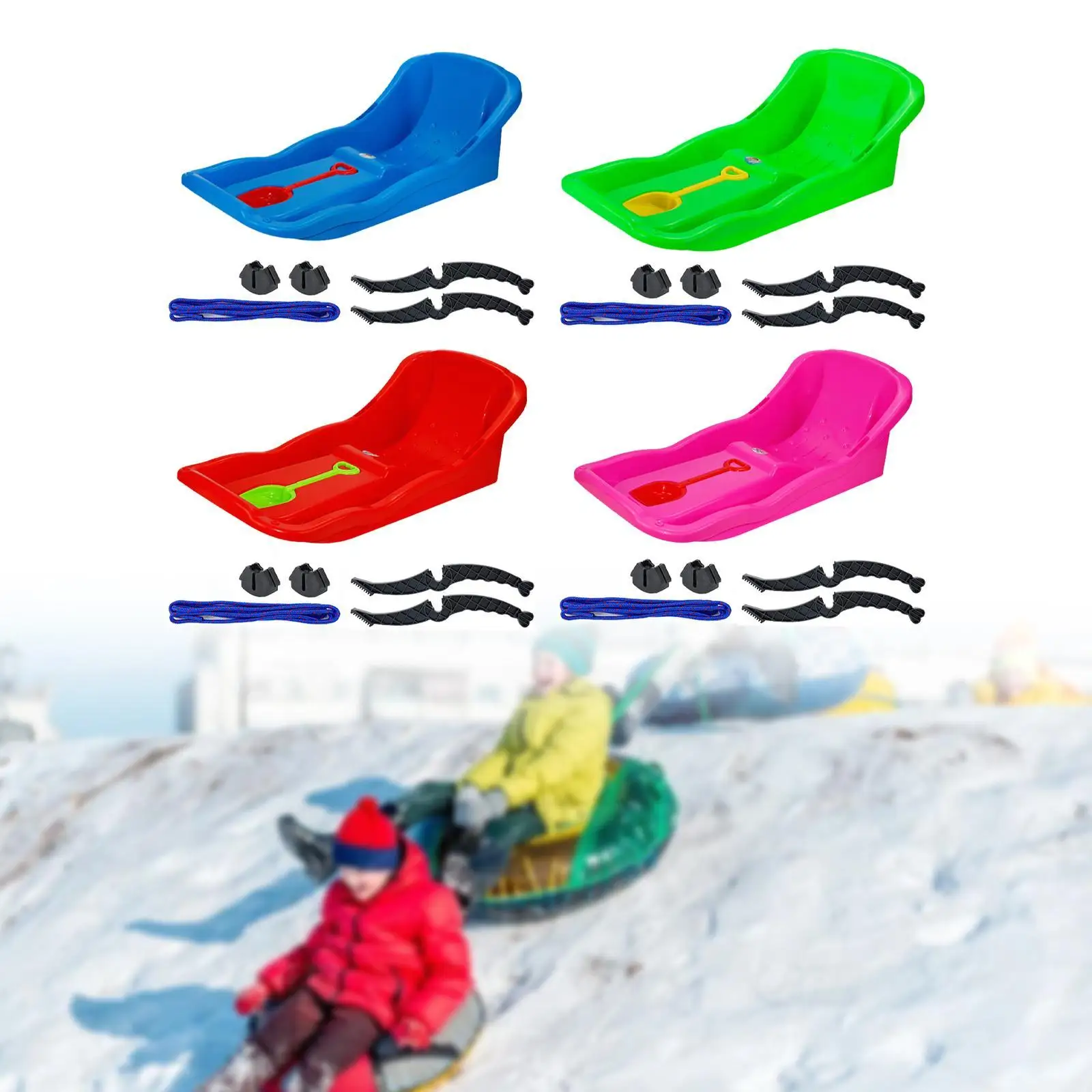 Snow Sled Downhill Sprinter Toboggan Grass Sand Sliding Sled for Outdoor Activities