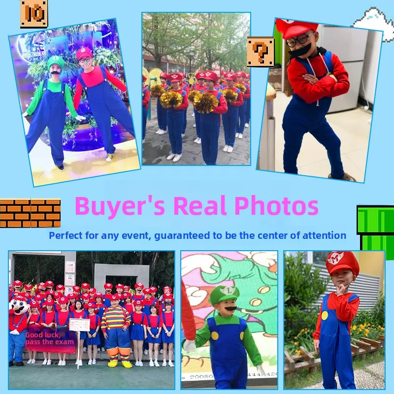 loween Costume Super  Cartoon Anime Children's Dr up Par Festival Luigi    Outfit