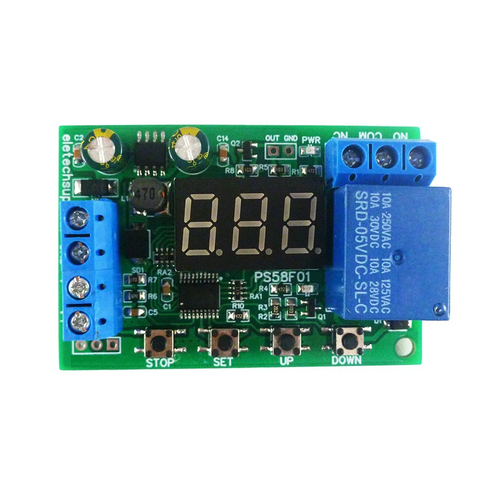 DC0-60V Battery Charge/Discharge Relay Module Integrated Voltmeter Undervoltage/Overvoltage Protection Board