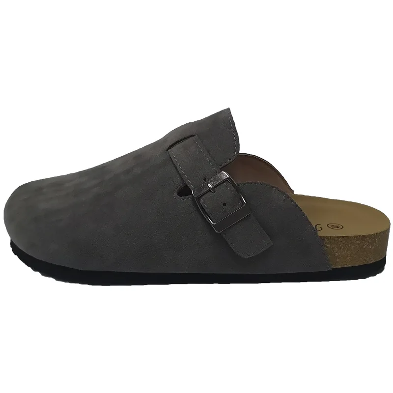 Cross-mirror Amazon couple cork slippers women's 2023 fashion outwear baotou indoor slippers home plus-size shoes