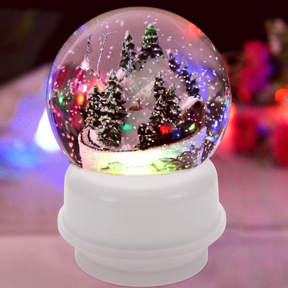 

2pcs Music Box Rotatable Base DIY Clay Craft Platform Round Sphere Holder Display Stand White Small Replacement Part