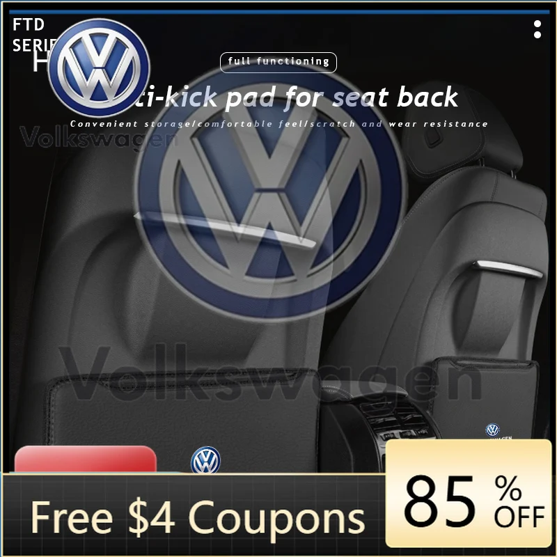 

Car Sticker For VOLKSWAGEN VW Car Seat Back Leather Anti- Kick Scratch Mat For Volkswagen R-Line R GTI Polo T5 Golf Passat Sciro