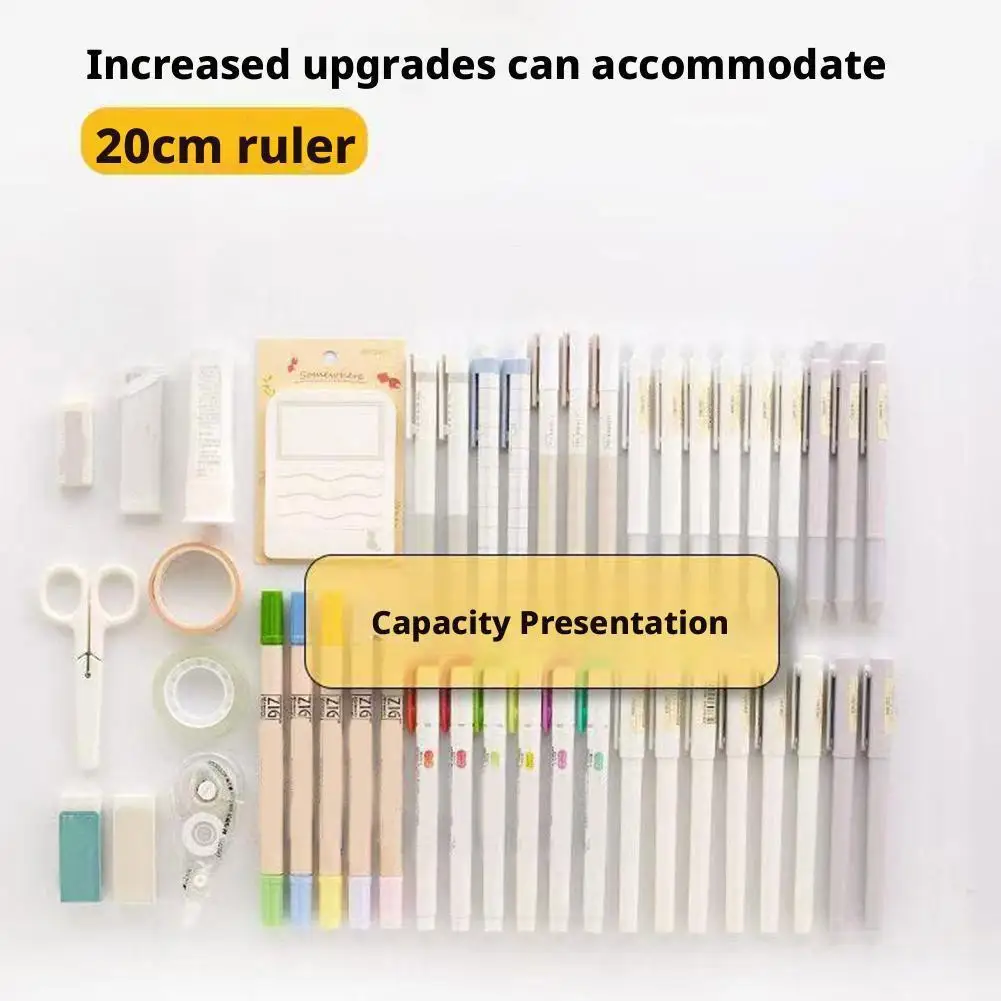 Kawaii Pencil Cases Large Capacity Pencil Bag Multi Layer Stationery Bag Is Simple For Students Comfortable To The Touch