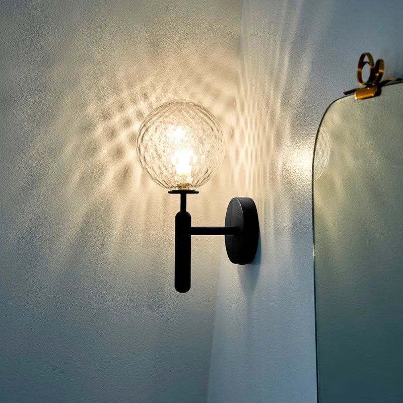 

Nordic Bedroom Bedside Wall Lamp Living Room Background Wall Staircase Creative Glass Wall Lamps Home Decoration Accessories
