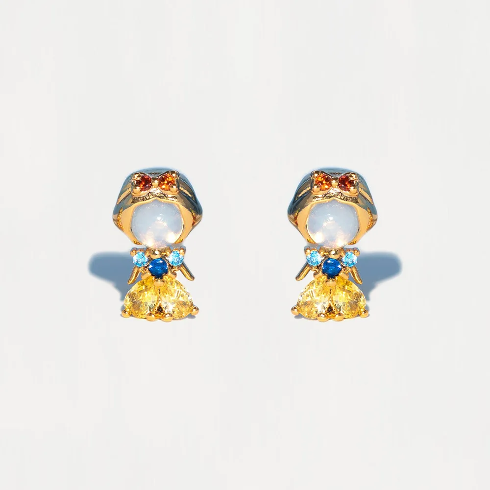 1Pair Sweet Trendy Zircon Stud Earrings For Women Girls Fovely Earrings Fashion Jewelry Gift
