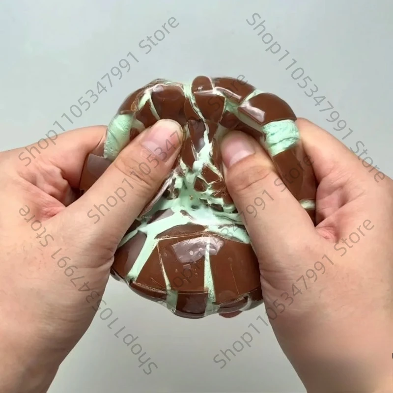 Handmade Ball Crispy Skin Mint Dark  Soft Stress Relief Wax Skin Crackling Sound Control Squeezing Creative Prank Toy