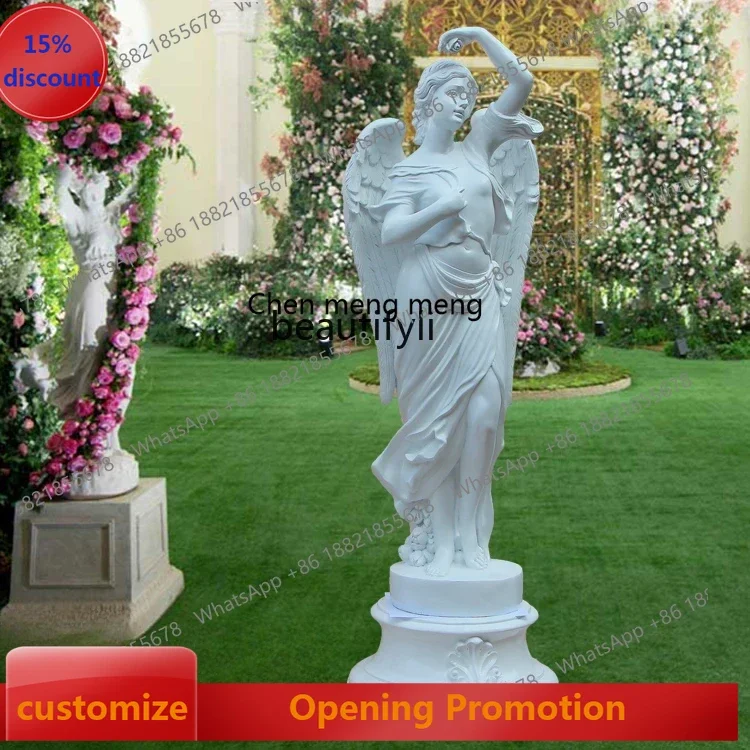 ss7486 European-Style Angel Goddess Villa Hotel Decoration Floor Artwork GRP Sculpture