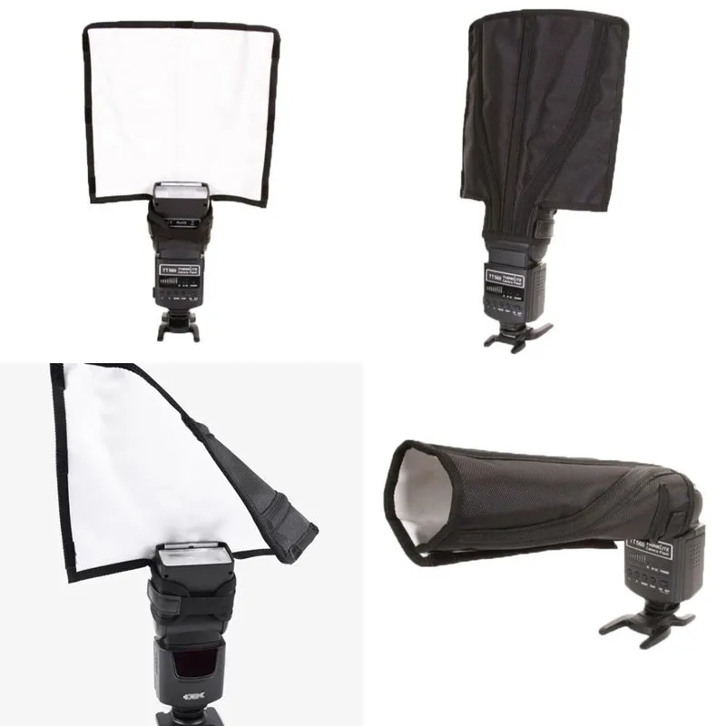 Universal Photo Flash Light Foldable Reflector Snoot beam Softbox Diffuser Bender Tube for Canon Nikon Yongnuo pentax flashgun