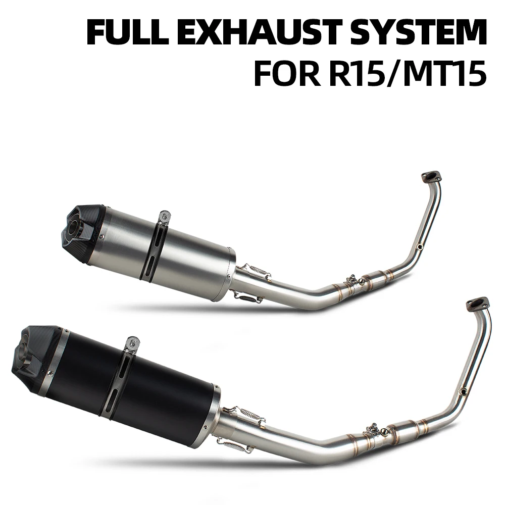 

Выхлопная система R15 для мотоциклов Yamaha MT15 XSR155 2017-2026: комплект выхлопных труб, гоночный коллектор, глушитель AW с DB-киллером