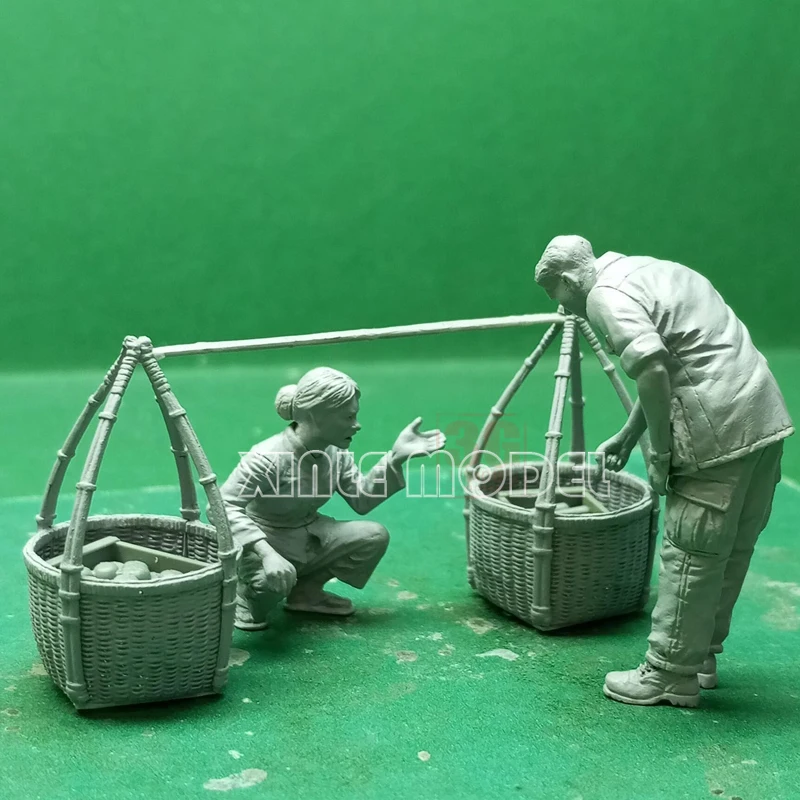 أبو بريص نموذج تجميع البلاستيك أطقم منمذجة 35GM0123 60 '~ 70's سايجون شارع الفاكهة والخضروات البائع مجموعة 1/35