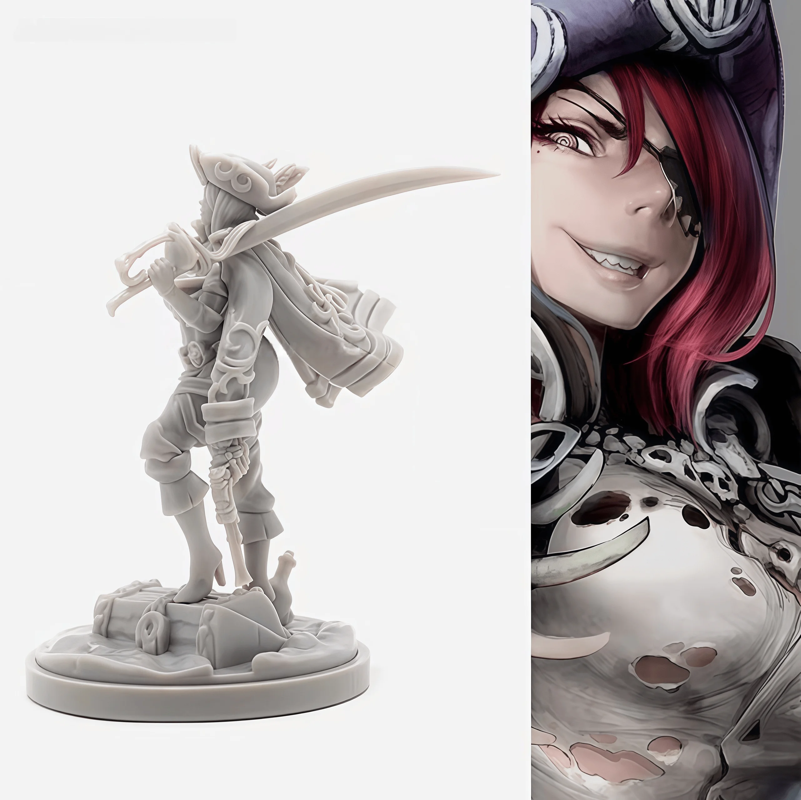 38mm Casting Resin Model Assembly Kit, GK， Assassin Captain, Unpainted, Needs To Be Assembled