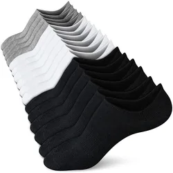 5 Pairs/Lot Fashion Happy Men Boat Socks Summer Non-slip Silicone Invisible Cotton Socks Male Ankle Sock Slippers Meias EUR38-43