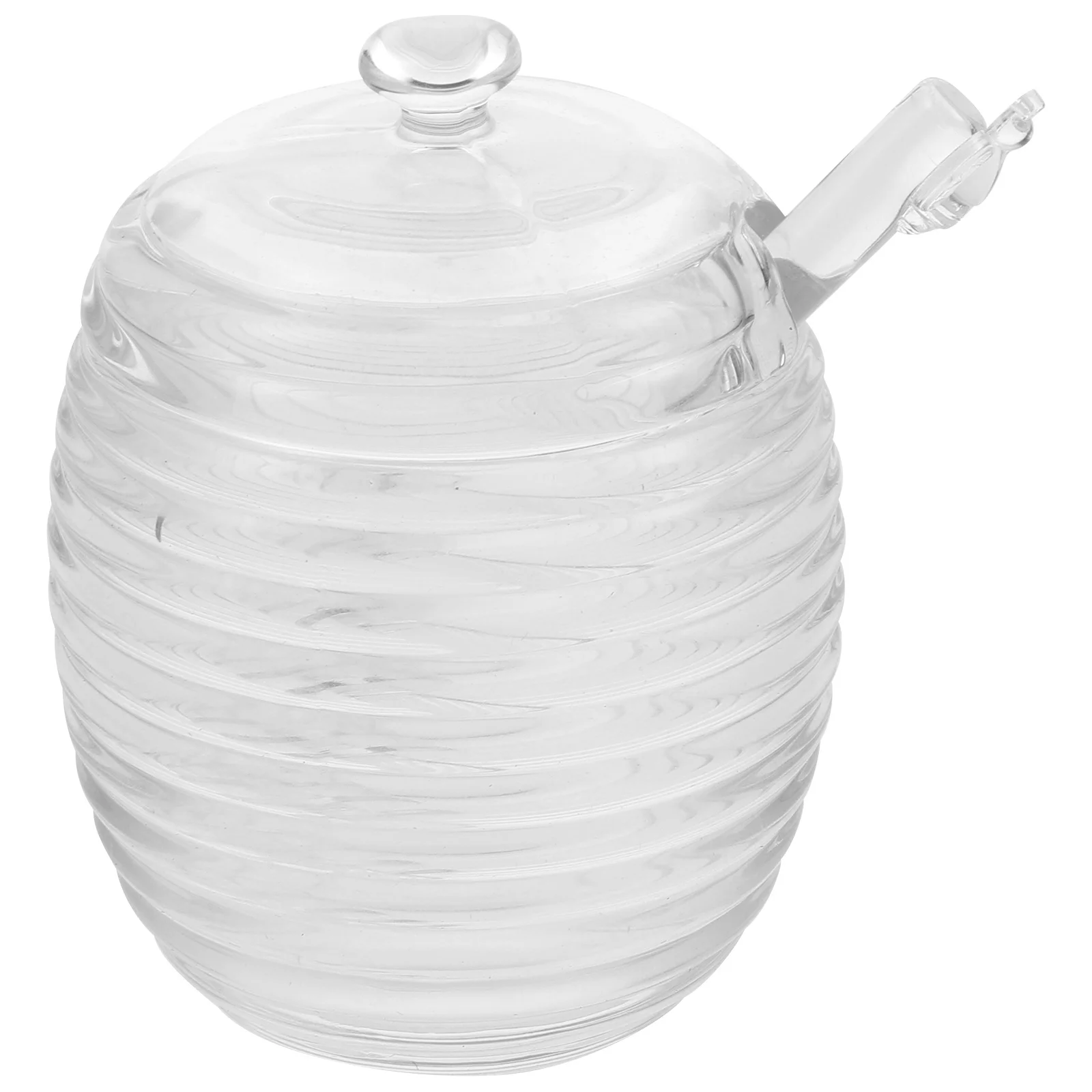

1Set Glass Honey Pot Container with Lid Compact Design for Dry Food Storage Honey Syrup Jam Dispenser Practical Use
