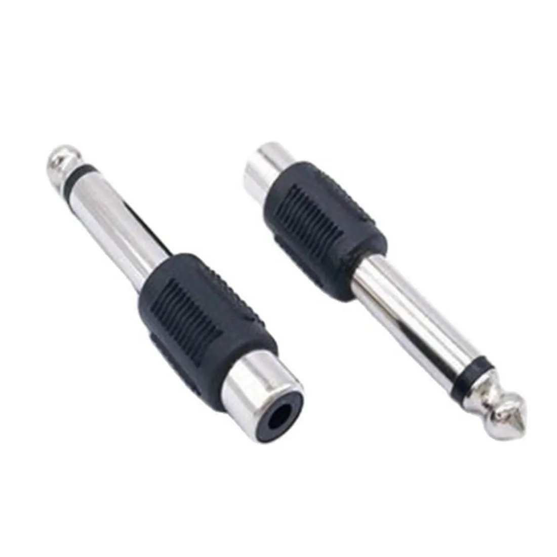 10pcs RCA Audio Adapter 6.5 Connector Switch Female AV Audio Convertor FM Microphone 6.35mm