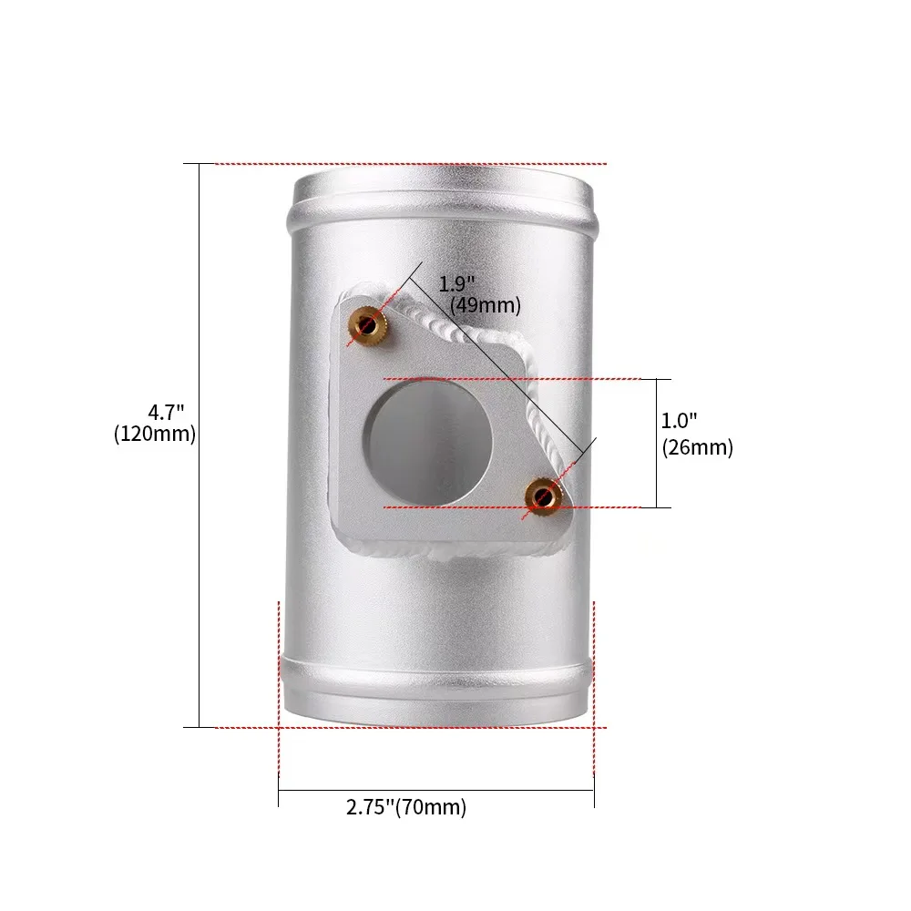 Automobile intake sensor flange base of air flow meter applicable to Honda Toyota Subaru Mazda  63 mm 70 mm 76 mm.