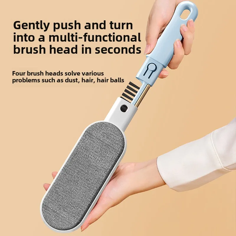 

4-in-1 Clothing adhesive brush, electrostatic brush for cleaning and removing dust from bed, household coat adhesive tool