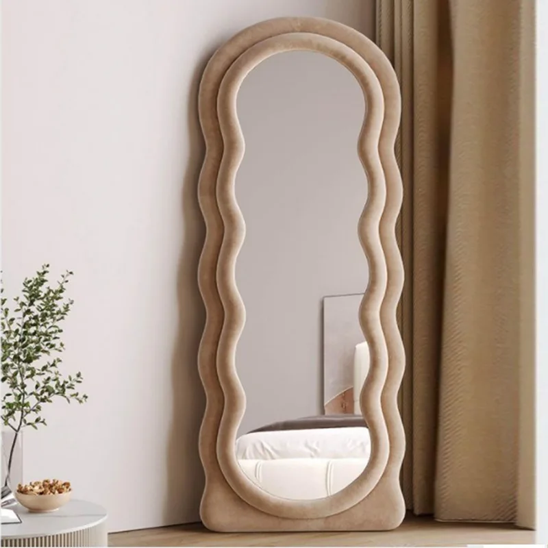 ins double-layer wave mirror full-body floor-to-ceiling home full-length  girls bedroom fitting  ins wind exp
