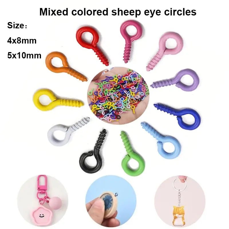 

Color Painted Metal Sheep Eye Nail Sheep Horn Nail Screw Nail Zinc Alloy Screw Eye Pins For Handmade DIY Jewelry Accessories