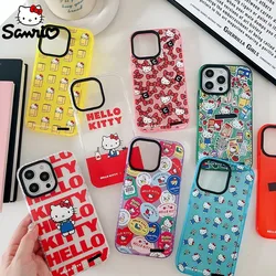 Прозрачные чехлы для телефонов Sanrio Hello Kitty для iPhone 15, 14, 13, 12, 11 Pro Max, женские модные мягкие защитные чехлы с героями мультфильмов Y2k