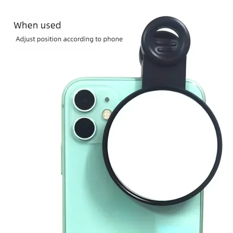 Smartphone Mirror Reflection Clip Kit Portable Mobile Phone Camera Mirror Clip with Storage Bag Phone Rear Selfie Mirrors