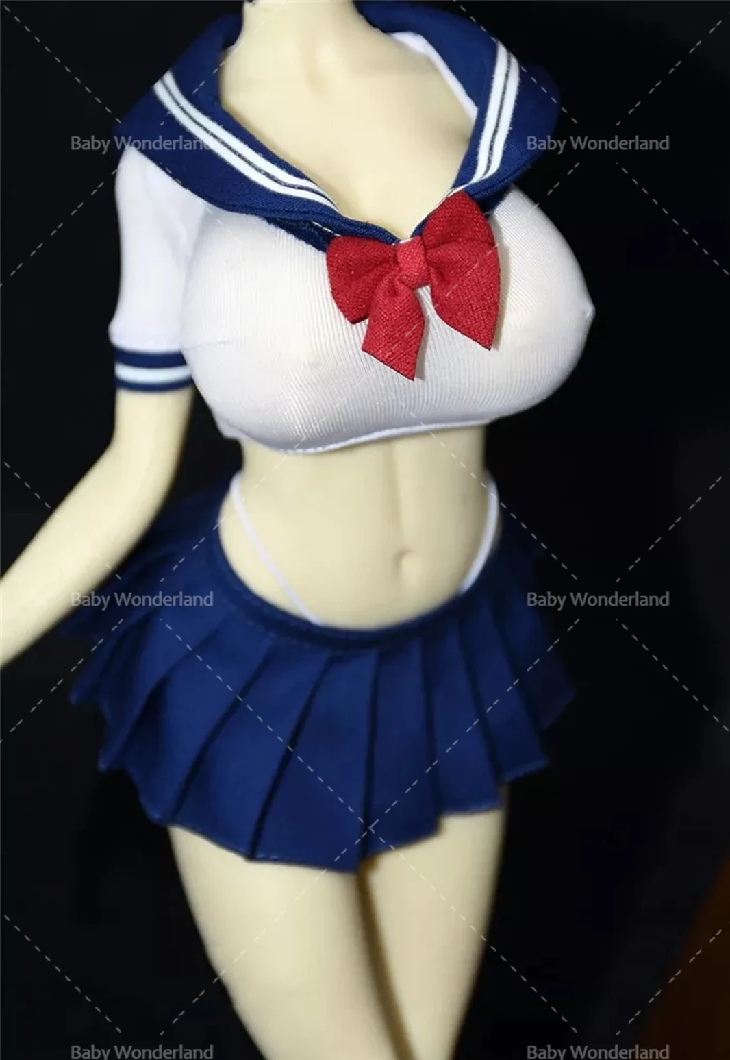 

1/6 Scale Sailor Uniform Dress Underwear Cosplay Clothing Model Accessories Fit 12'' UD Female Soldier Action Figure Body