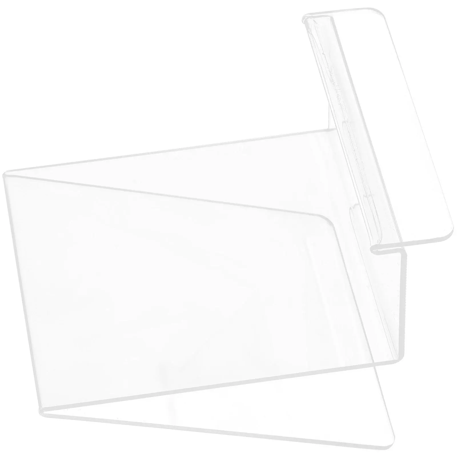 Clear Acrylic Book Display Stand for Records Books Cds Storage Rack Desktop Organizer Home Office Library Decor Easel