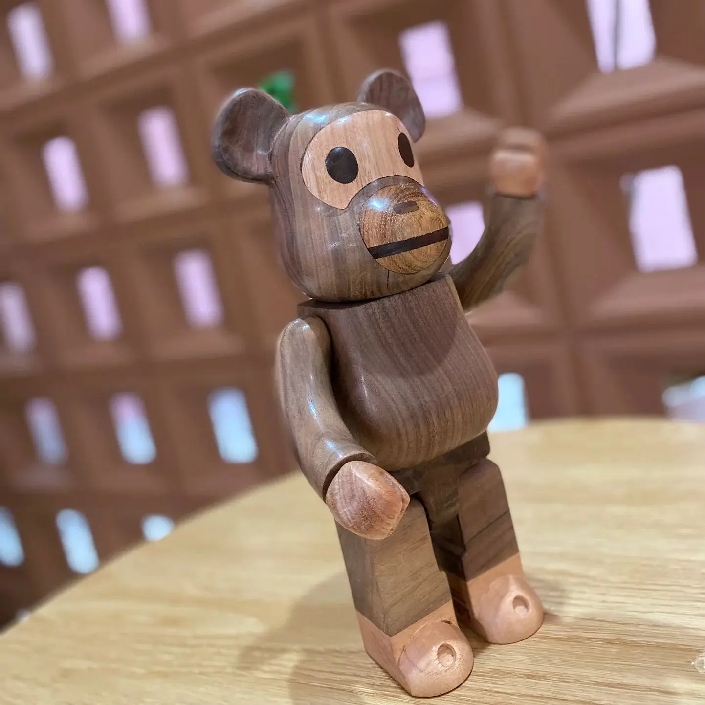 Bearbrick 400% Baby Milo 28cm Wood Toy Designer Toy x karimoku Action Figure Handmade Desktop Collection Ornaments