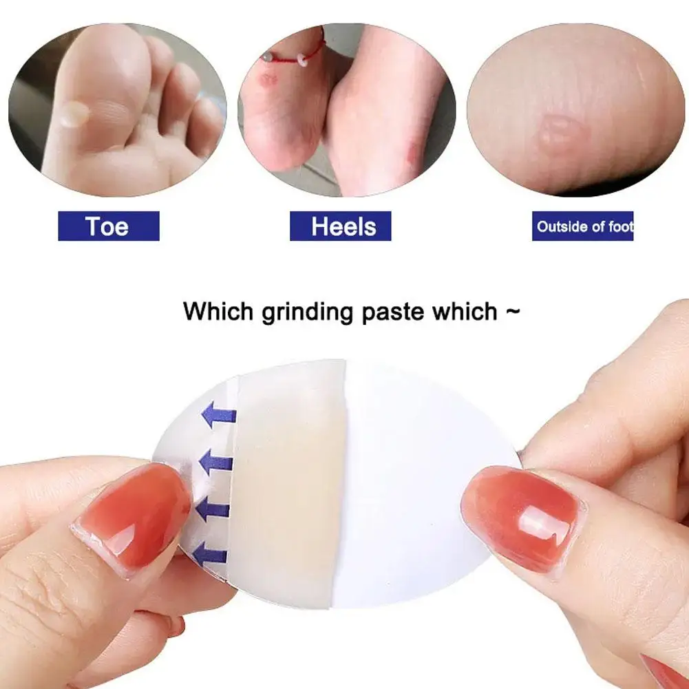 10pcs Hydrocolloid Foot Patch Heel Stickers Anti-Wear Band-Aid Adhesive Pain Bandage First Aid Outdoor Camping Emergency Kit