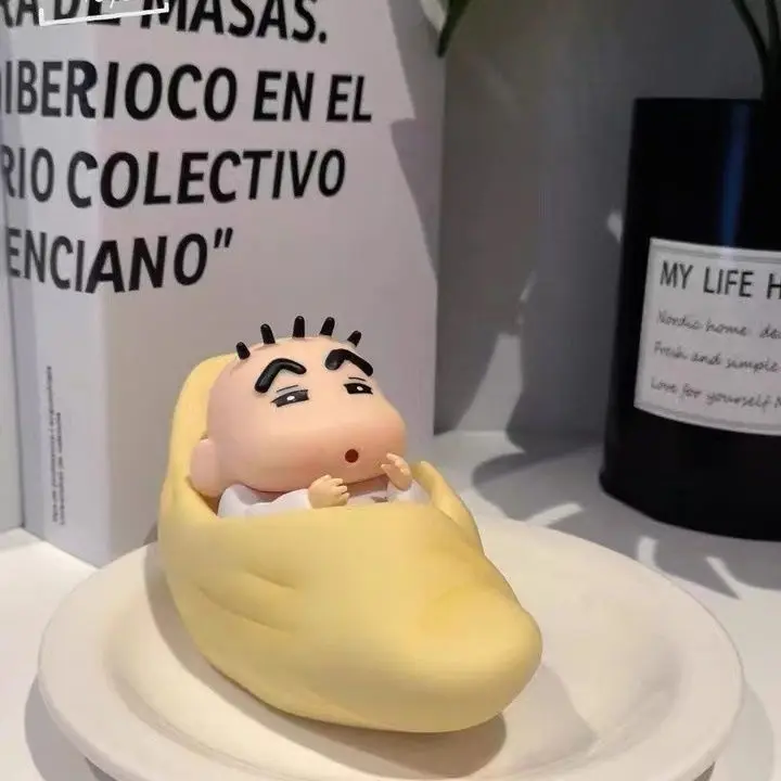 

Kawaii Crayon Shin Chan Boxed Figurine Figurine Trendy Toy Anime Cartoon Cute Car Ornament Desktop Decoration Girl's Gifts Toys