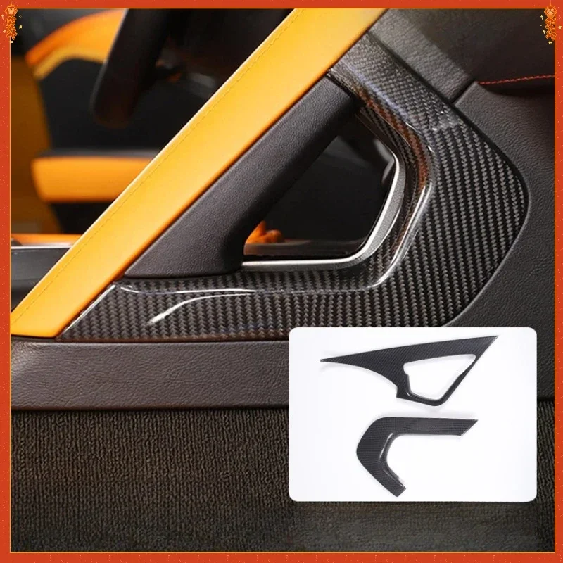 

For Chevrolet Corvette C7 Real Dry Carbon Fiber 2014-2019 Center Console Armrest Decorative Cover Frame Modification Accessories
