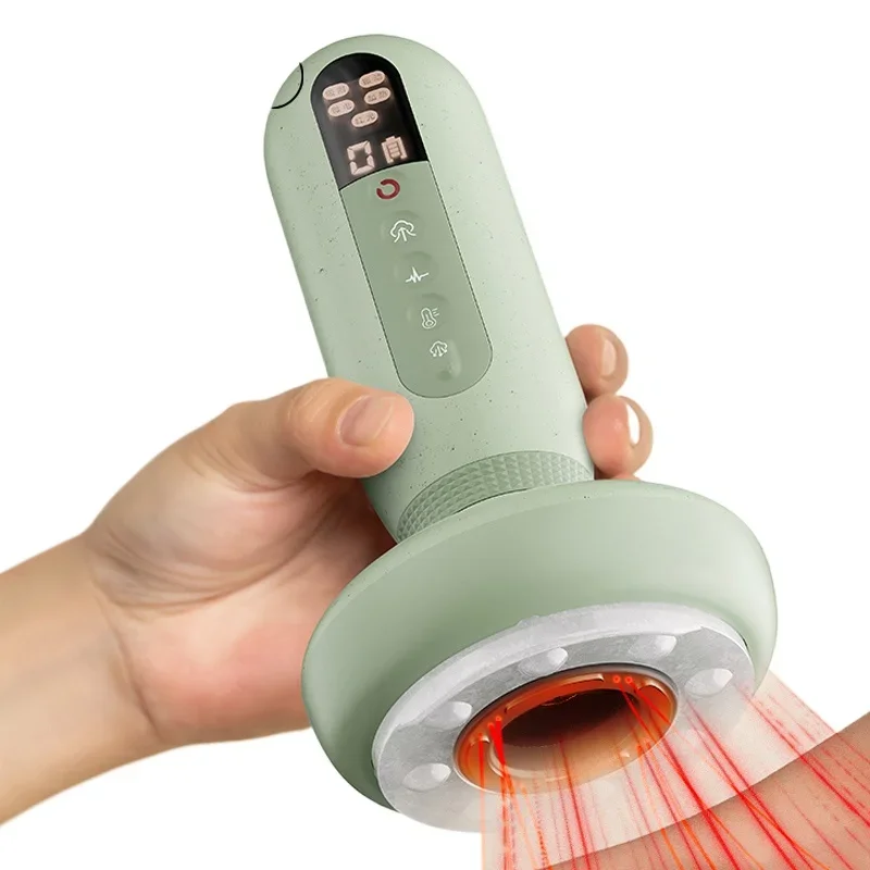 Electric Jade Cupping Therapy Massager with heat and vibrating body for relaxation at home