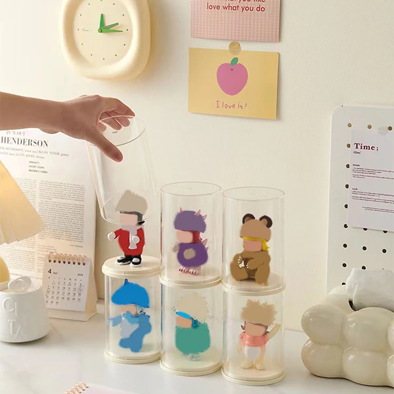 Kotak Penyimpanan Pajangan Kotak Buta Tahan Debu Transparan Akrilik Penyimpanan Mainan Buatan Tangan Lemari Pajangan Organisasi