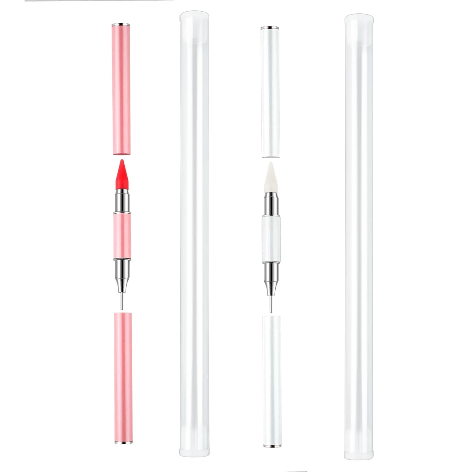 

Professional Dual-Ended Gem Pick-Up Tool Set for DIY Nail Art – Includes Rhinestone Picker, Wax Pencil & Dotting Pen – Perfe