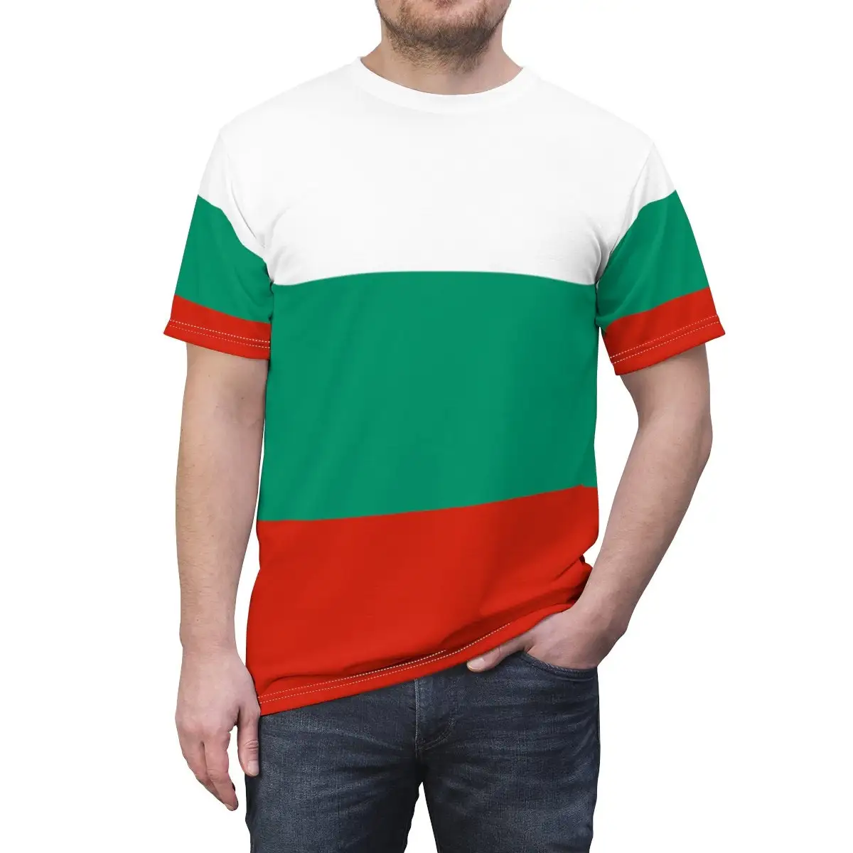 Men Fashion Bulgaria 3D Print T Shirt Casual Top Short Sleeve Printed O Neck T-Shirt