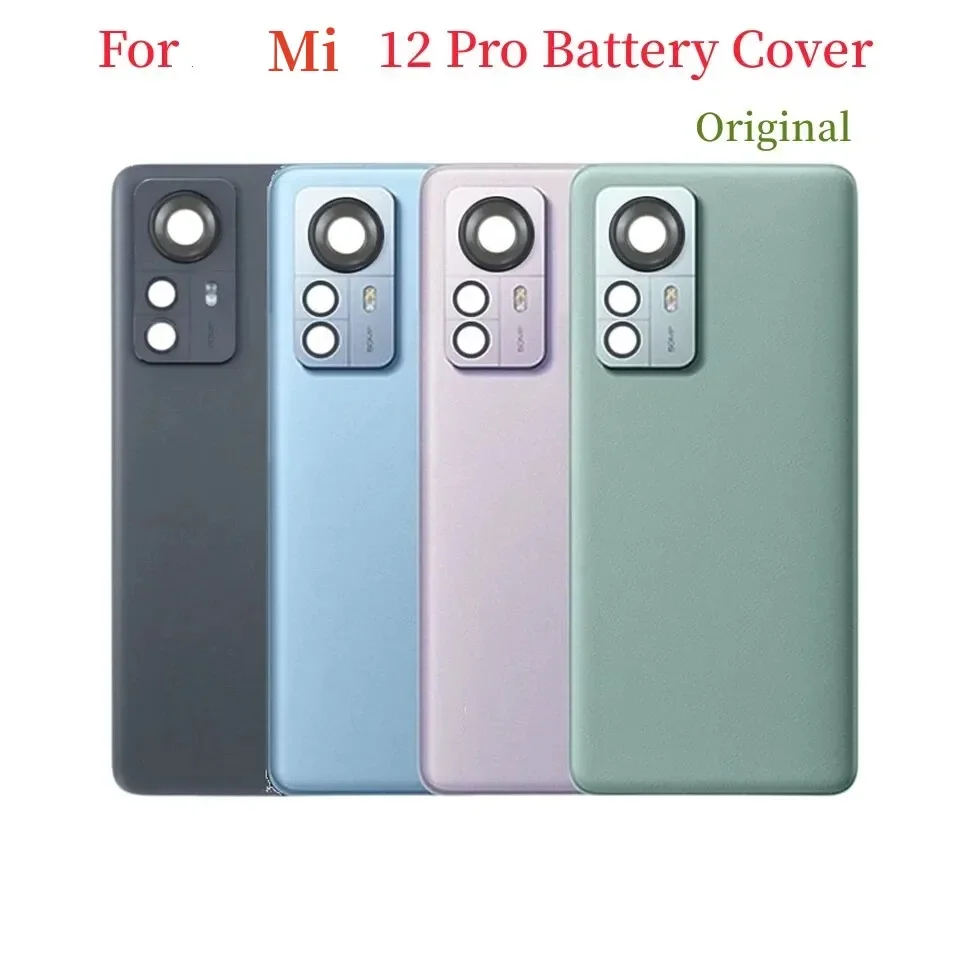 A+++ Battery Cover Door Back Housing For Xiaomi Mi 12 Pro Glass Lid Rear Mi12 Pro 2201122C 2201122G With Camera Frame Lens