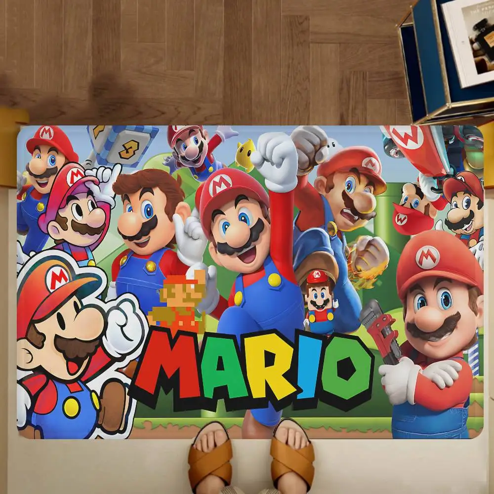 Game Super M-Marios Entrance Door Mat Nordic Style Bedroom Living Room Doormat Home Balcony Anti-Slip Modern Home Decor