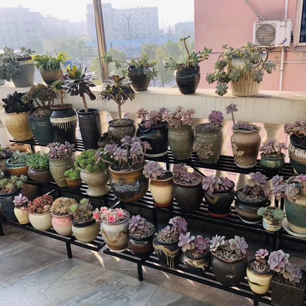 ขาตั้งต้นไม้โลหะสำหรับงานหนัก 3 ชั้น ความจุ 660 ปอนด์ ป้องกันสนิมสำหรับใช้ในร่มและกลางแจ้ง