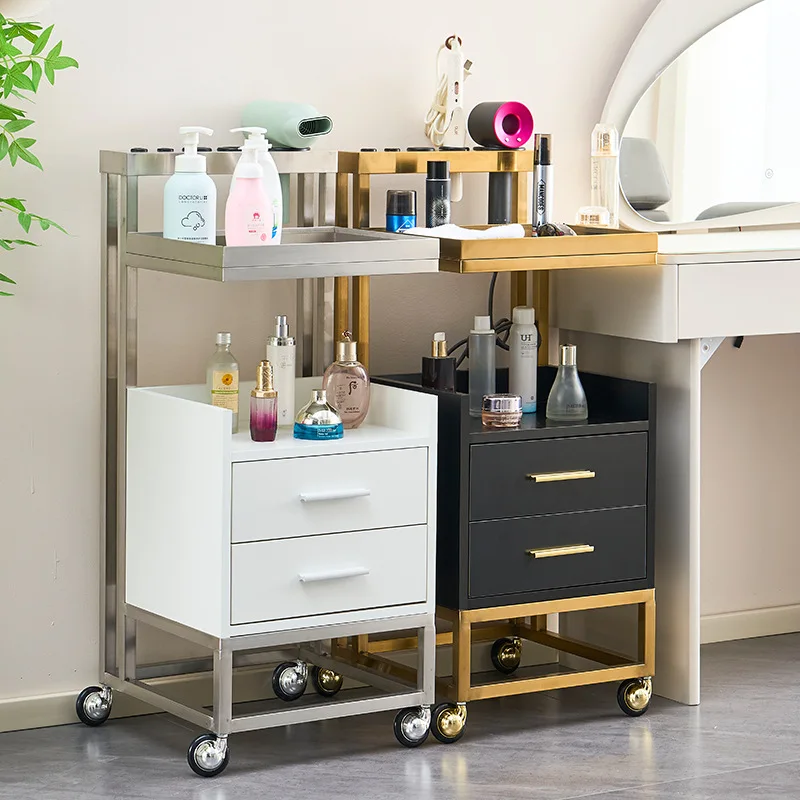 Modern Heavy-Duty Beauty Storage Trolley For Hair Salon Barber Shop And Bathroom Working Salon Equipment